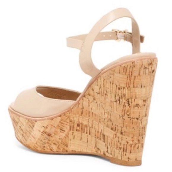 Size 9 ALDO Tan Aralinna Wedge Platform Sandal - Picture 2 of 4